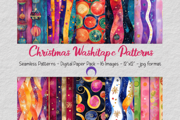 Download Christmas Seamless Washi Patterns - Christmas Collection