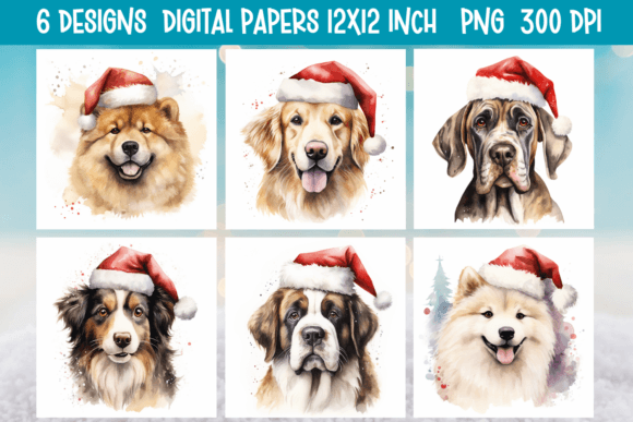 Download Watercolor Christmas Santa Animals | PNG - Christmas Collection