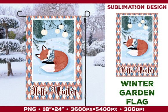 Download Christmas Garden Flag Sublimation Design - Christmas Collection