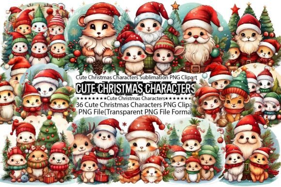 Download Cute Christmas Characters Sublimation - Christmas Collection