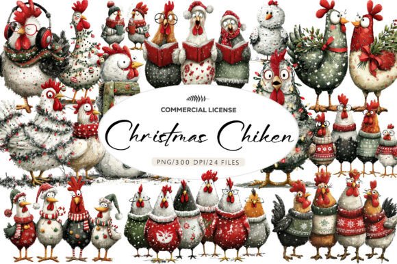 Download Quirky Christmas Chiken Clipart - Christmas Collection