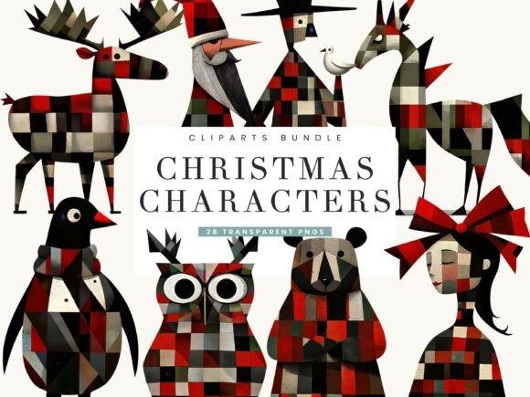 Download Christmas Characters Clipart Bundle - Christmas Collection