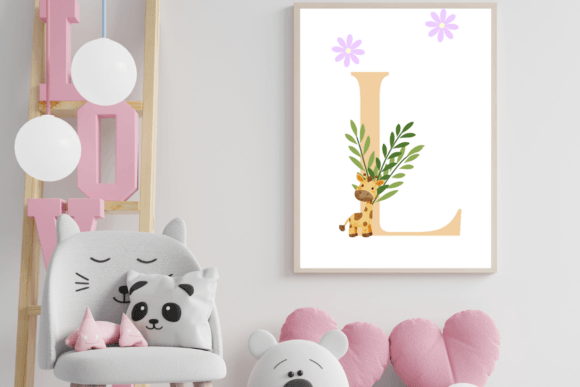 Download Decorative Letter L with Animal Wall Art - Premium Resources