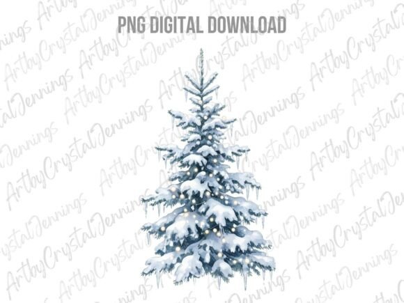 Download Snowy Winter Christmas Tree Clipart PNG - Christmas Collection