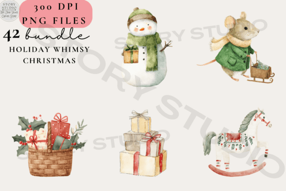 Download Holiday Whimsy Christmas PNG Clipart Set - Premium Resources