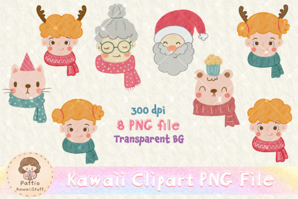 Download Watercolor Clipart Cute Christmas Avatar - Christmas Collection