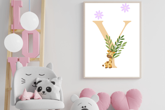 Download Decorative Letter Y with Animal Wall Art - Animal wall art Collection