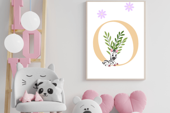 Download Decorative Letter O with Animal Wall Art - Animal wall art Collection