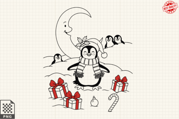 Download Dressed for Christmas Baby Penguin PNG - Christmas Collection