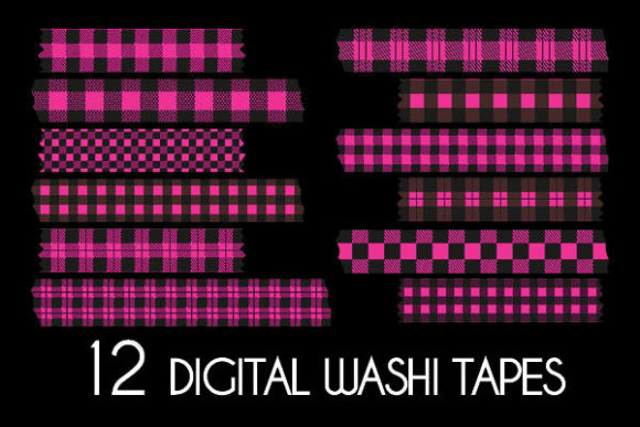 Download Bright Plaid Pink Washi Tapes Patterns - Washi tapes patterns Collection