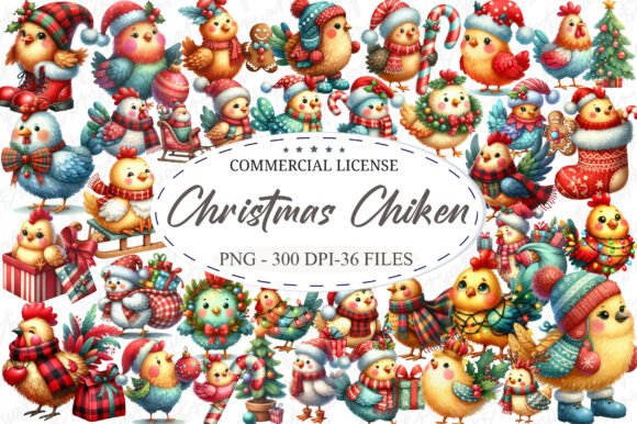 Download Quirky Christmas Chiken Clipart - Christmas Collection