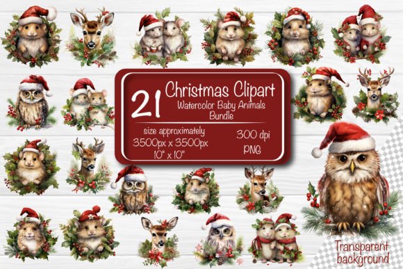 Download Christmas Clipart Watercolor Bundle - Christmas Collection