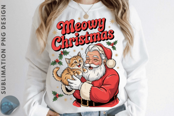 Download Meowy Christmas Santa Cat Christmas PNG - Christmas Collection