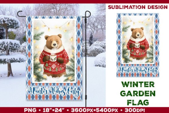 Download Christmas Garden Flag Sublimation Design - Christmas Collection