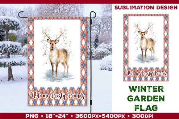 Download Christmas Garden Flag Sublimation Design - Christmas Collection