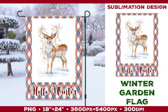 Download Christmas Garden Flag Sublimation Design - Christmas Collection