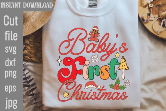 Download Baby's First Christmas Retro Sublimation - Christmas Collection