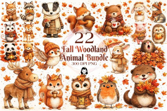 Download Autumn Fall Woodland Animals PNG Clipart - Fall Collection