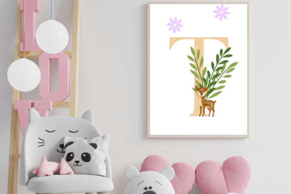 Download Decorative Letter T with Animal Wall Art - Animal wall art Collection