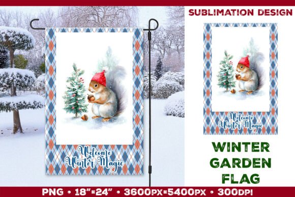 Download Christmas Garden Flag Sublimation Design - Christmas Collection