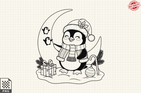 Download Dressed for Christmas Baby Penguin PNG - Christmas Collection