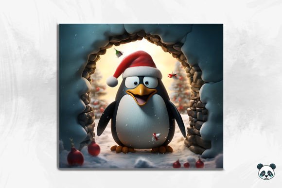 Download Christmas Penguin 3D Tumbler Wrap - Christmas Collection