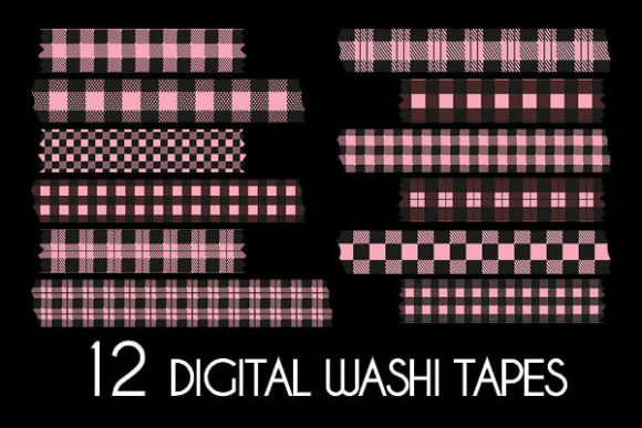 Download Pink Buffalo Plaid Washi Tapes Patterns - Washi tapes patterns Collection