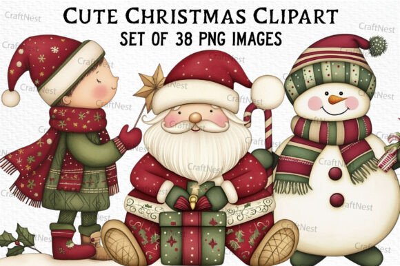 Download Cute Christmas Clipart Bundle - Christmas Collection