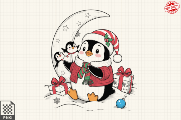 Download Dressed for Christmas Baby Penguin PNG - Christmas Collection