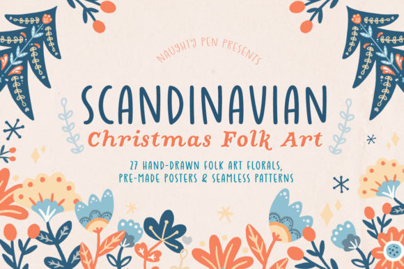 Download Scandinavian Christmas Folk Art - Christmas Collection