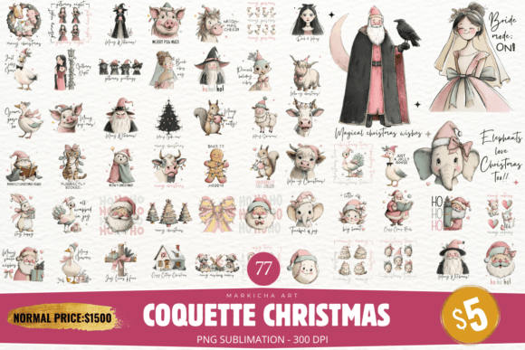 Download Coquette Christmas Clipart Huge Bundle - Premium Resources