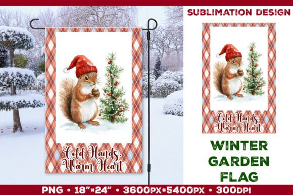 Download Christmas Garden Flag Sublimation Design - Christmas Collection