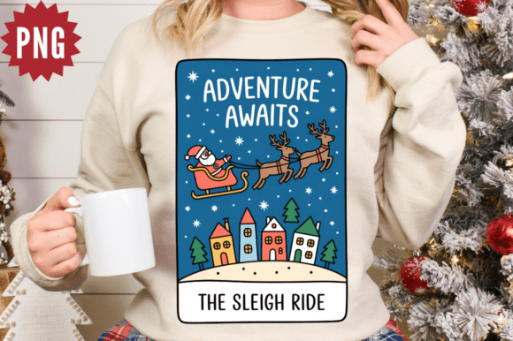 Download Sleigh Christmas Tarot Card Clipart PNG - Christmas Collection