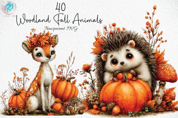 Download Whimsical Woodland Fall Animals Clipart - Fall animals Collection