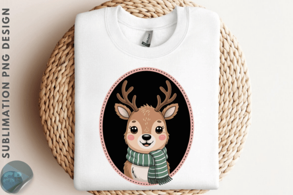 Download Cute Christmas Deer Frame PNG Clipart - Christmas Collection
