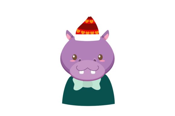 Download Christmas Animal Characters with Hat - Christmas Collection