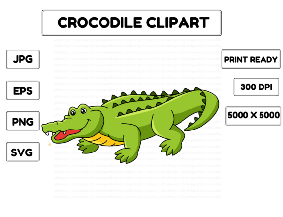 Download Crocodile Animal Cartoon Colored Clipart - Crocodile Collection