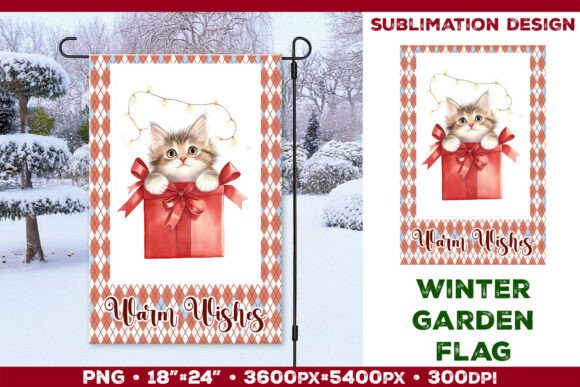Download Christmas Garden Flag Sublimation Design - Christmas Collection