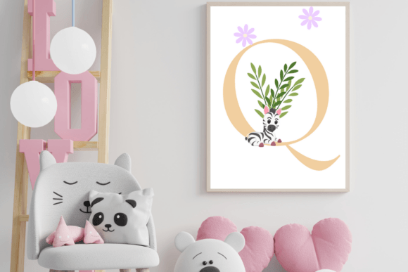 Download Decorative Letter Q with Animal Wall Art - Animal wall art Collection
